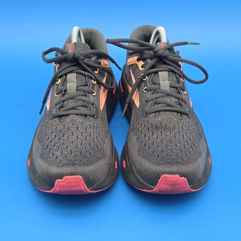 Brooks Ghost Max Women's 9.5 Black/Papaya/Raspberry Running Walking High Cushion - Picture 3 of 11